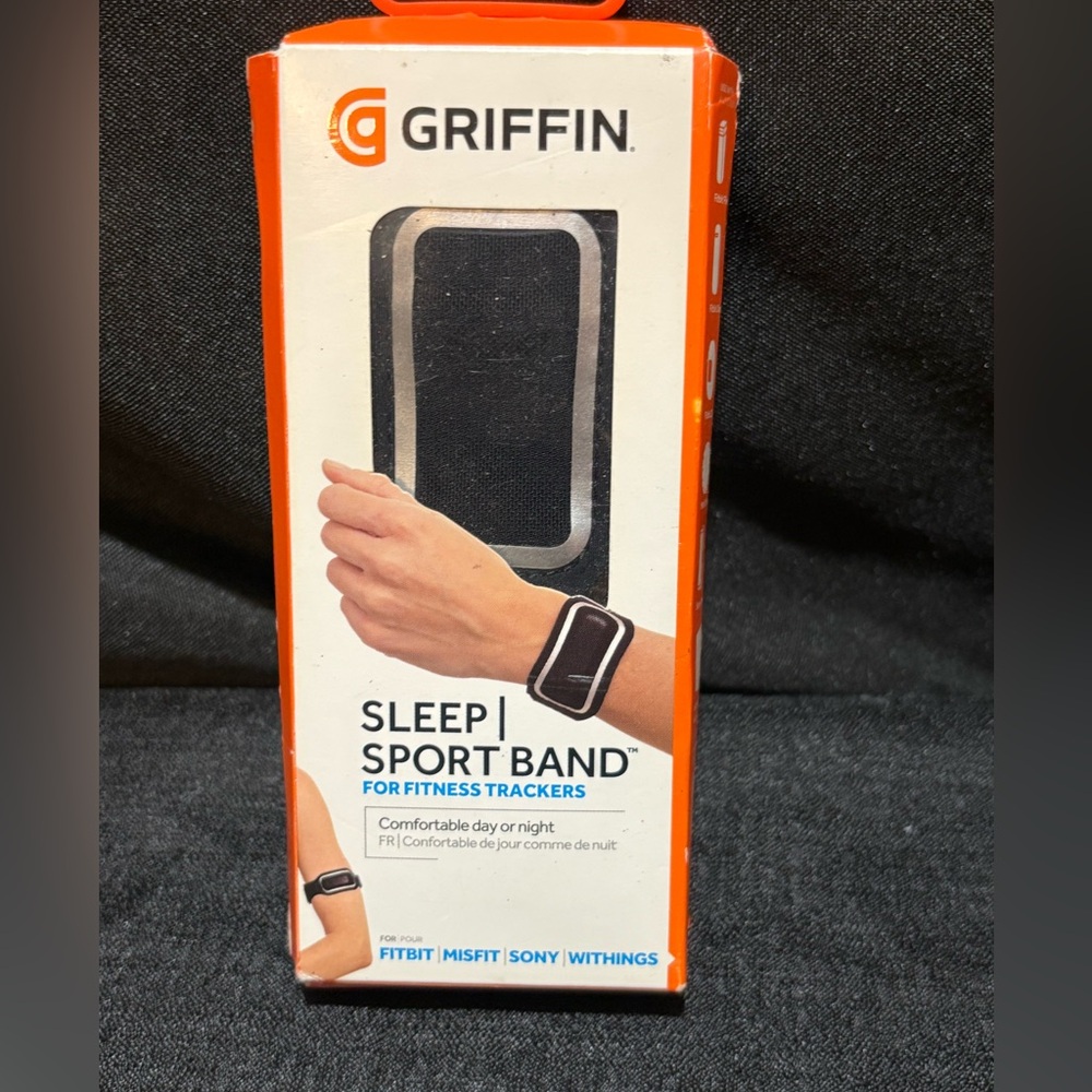 Griffin Black Sleep Sport Band for Fitness Trackers GB40139 Fits Fitbit and more